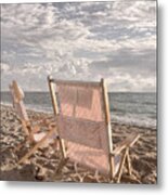 Beachy Cottage Relaxation Metal Print