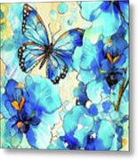 Beautiful Blue Butterfly Metal Print