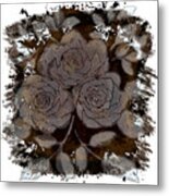 Beautiful Brown And Gray Rose Fossil Metal Print