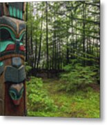 Beautiful Totem Pole In Sitka National Historical Park Metal Print