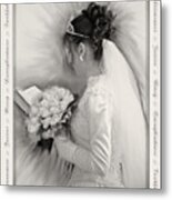 Betrothed Forever Black And White Metal Print