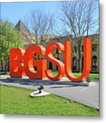 Bgsu Sign Bowling Green State University 6036 Metal Print