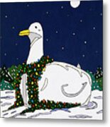 Big Duck At Christmas Metal Print