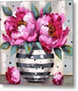 Big Pink Peonies Metal Print