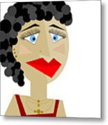 Big Red Lips Metal Print