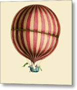 Big Striped Balloon Metal Print