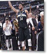 Bill Russell And Giannis Antetokounmpo Metal Print