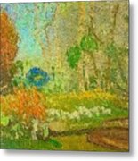 Birches Painting Shrubs Palette Knife Impasto Color Birch Trees Garden Abstract Art Artist Autumn Backgrounds Canvas Colors Creativity Culture Design Drawing Expressionism Green Illustration Image Metal Print
