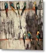 Birds On A Wire Metal Print