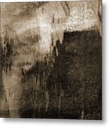 Black And Tan Modern Abstract Expressionist Dissonance 2 Metal Print