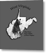 Black Bear Wv State Animal Metal Print