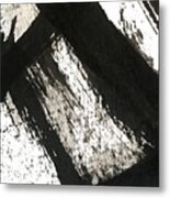 Black Brushstroke Abstract 3 Metal Print