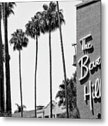 Black California Series - The Beverly Hills Hotel Metal Print