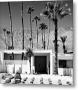 Black California Series - White House Palm Springs Metal Print