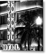 Black Florida Series - Colony Miami Beach Metal Print