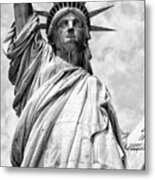 Black Manhattan Series - The Statue Of Liberty #02 Metal Print