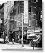 Black Manhattan Series - Welcome To Little Italy Metal Print