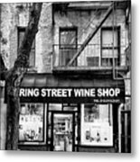 Black Manhattan Series - Wine Shop Metal Print