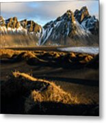 The Language Of Light - Black Sand Beach, Iceland Metal Print