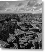 Black White Textures Of Grand Canyon Arizona Metal Print