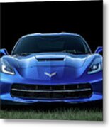 Blue 2013 Corvette Metal Print
