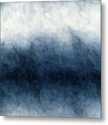 Blue Abstract Landscape, Stormy Abstract Metal Print
