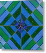 Blue And Green Abstract Metal Print