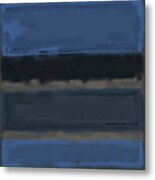 Blue And Grey Composition Metal Print