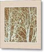 Blue Bird In Winter Tree Metal Print