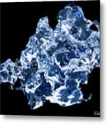 Blue Ice Sculpture 3 Metal Print