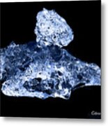 Blue Ice Sculpture 4 Metal Print