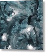 Blue Ink Galaxy Nebula Dream #1 #decor #art Metal Print