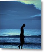 Blue Moon...blue Thoughts Metal Print