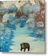 Blue Mountain Bear Painting # 278 Metal Print