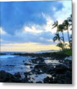 Blue Sunset On Kauai Metal Print