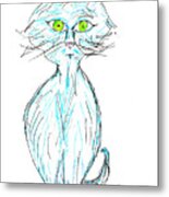 Blue Tabby Metal Print