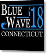 Blue Wave Connecticut Vote Democrat Metal Print