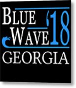 Blue Wave Georgia Vote Democrat Metal Print