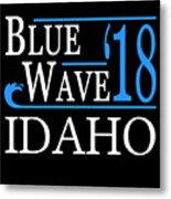 Blue Wave Idaho Vote Democrat Metal Print