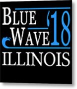 Blue Wave Illinois Vote Democrat Metal Print