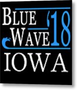 Blue Wave Iowa Vote Democrat Metal Print