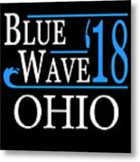 Blue Wave Ohio Vote Democrat Metal Print