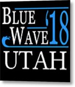 Blue Wave Utah Vote Democrat Metal Print