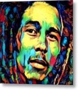 Bob Marley In Color Metal Print