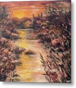 Boho Creek Metal Print