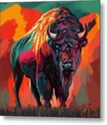 Bold Buffalo Metal Print