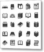Books Icons - Smart Series Metal Print