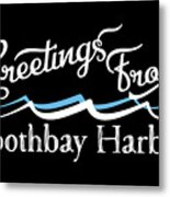 Boothbay Harbor Maine Water Waves Metal Print