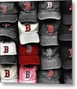 Boston Red Sox Caps Metal Print