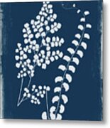 Botanical Cyanotype Series No. Two Metal Print
